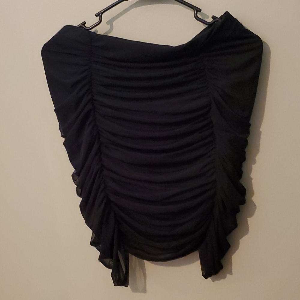Black meshed skirt